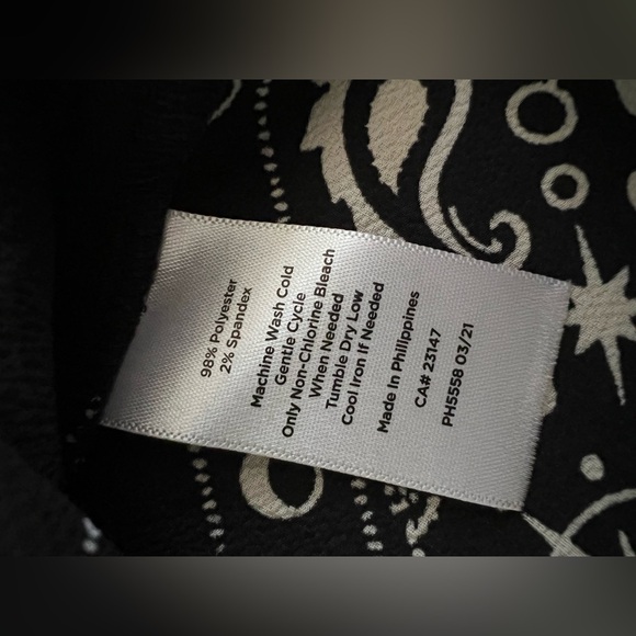 Talbots NEW Black & White Geometric/Handkerchief Sleeveless Midi Dress Medium - Picture 6 of 8